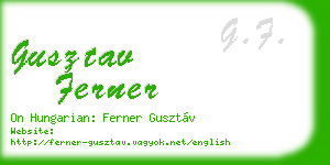 gusztav ferner business card